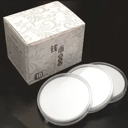 10pcs 70mm Transparent Round Coin Box Capsules Storage Coin Medal Collection Display Box Case Holder Containers Home Supplies