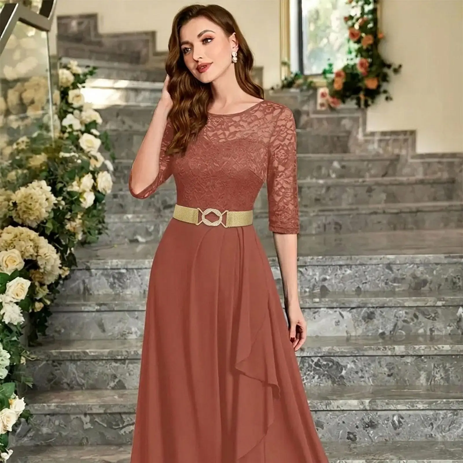 

Women Elastic Waist Belt Alloy Buckle Adjustable Chunky Belt Corset Cinch Belt Costume Accessories for Streetwear Skirts Coats