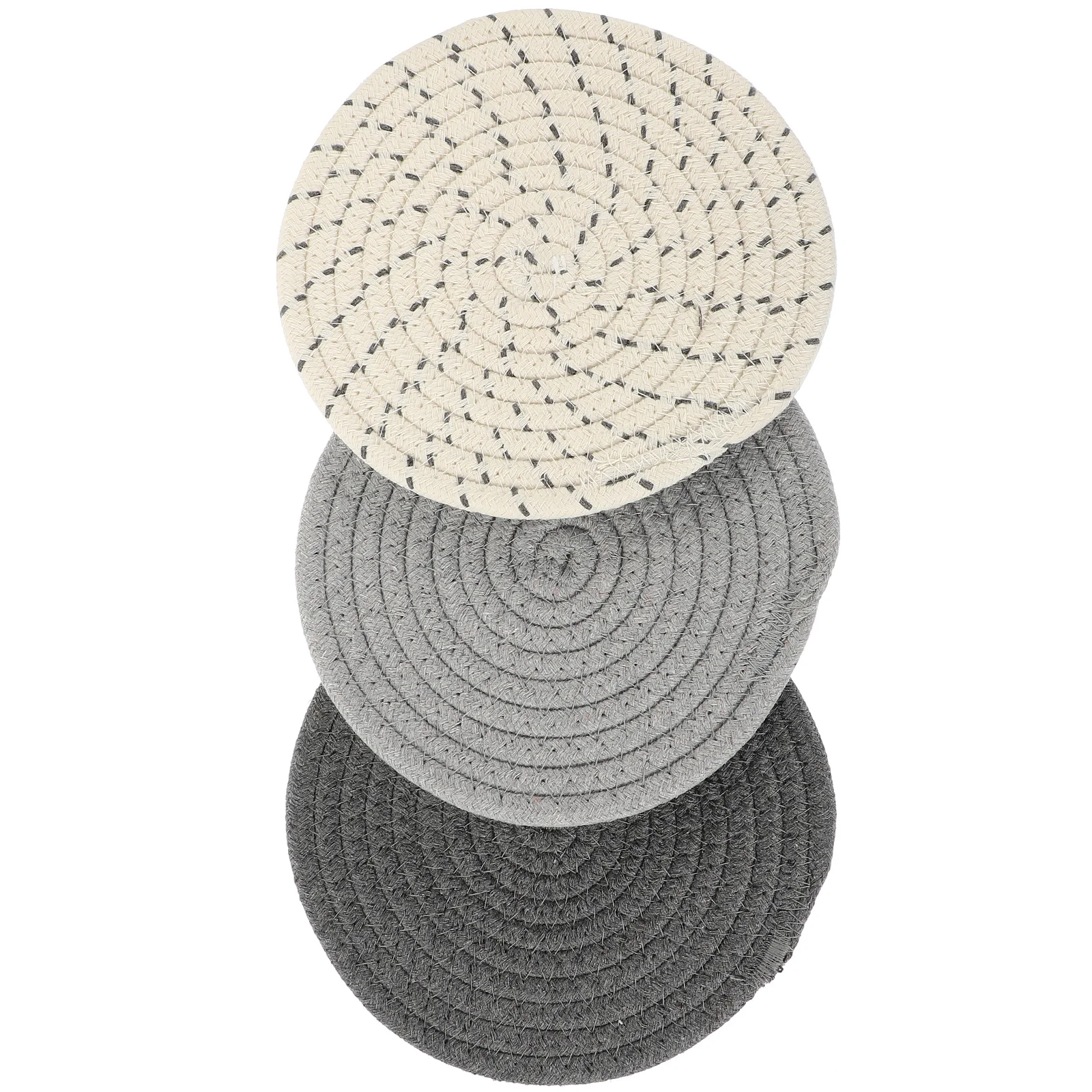 3Pcs Woven Placemat Set Heat-Resistant Table Mats for Home Kitchen Decor Anti-Scratch Protective Accessories