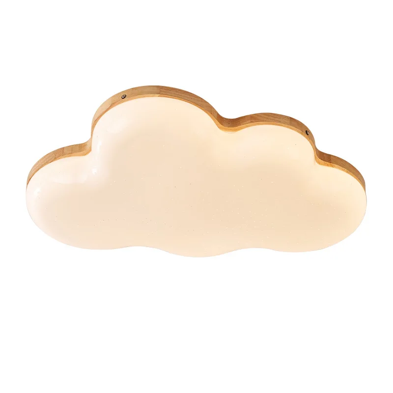 

Nordic Japanese-style log bedroom ceiling lamp, modern cream style