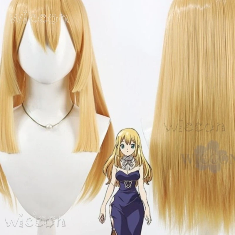 

Костюм для взрослых Ruri Long: Желтые прямые парики в стиле Kawaii, японские мультяшные персонажи Jirai Kei, синтетические волосы для ролевых игр, Хэллоуин, косплей