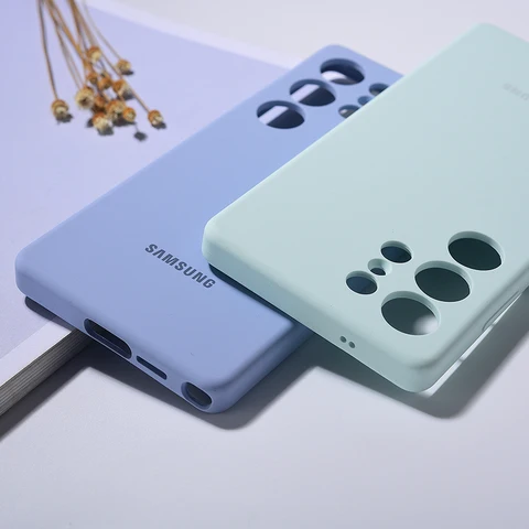 Оригинальный чехол для Samsung S25 Ultra Liquid Silicone Soft Case, полная защитная задняя крышка для телефона Galaxy S25Plus S25 + 5G