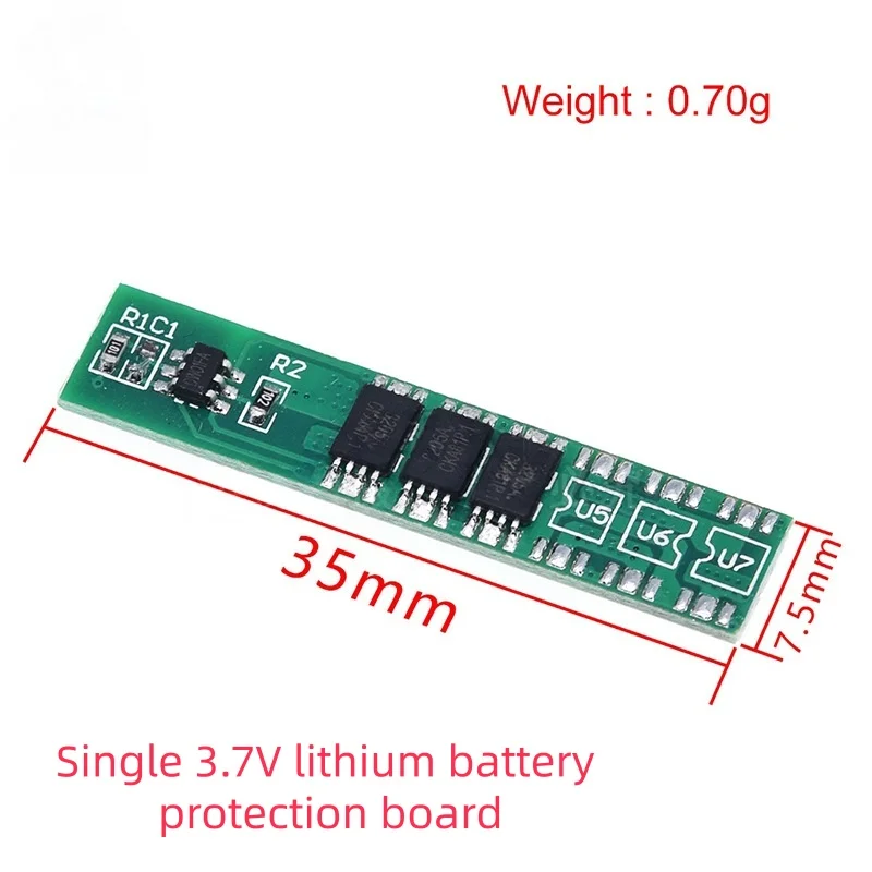 （1pcs）Single 3.7V lithium battery protection board 7.5A working current 3 4 6MOS 18650 polymer protection board