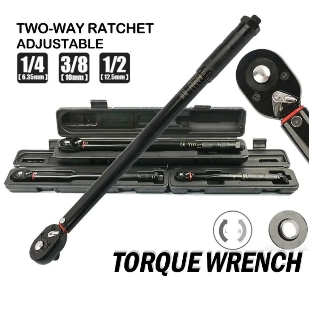 

High Quality 1/2'' 3/8'' 1/4'' Torque Wrench Adjustable Multi-functional Wrench Portable Repairing Tool Hand Tools