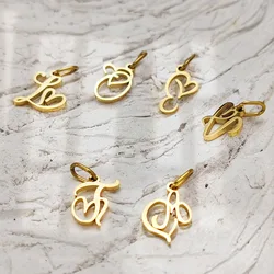 CARLIDANA INS acciaio inossidabile 14K oro PVD placcato fai da te amore cuore lettera alfabeto iniziale ciondolo accessori gioielli