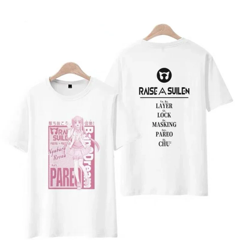 Japan Anime BanG Dream RAISE A SUILEN 3D T Shirt Women Men LAYER LOCK MASKING PAREO CHU Short Sleeve Funny Tshirt Graphic Tees