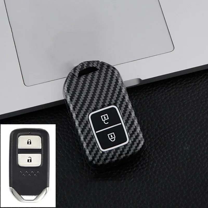 Auto Smart Protection Key Covers Accessories Car Styling Case For Honda Civic Accord EX EXL Crv Crz Hrv Carbon Fiber Shell