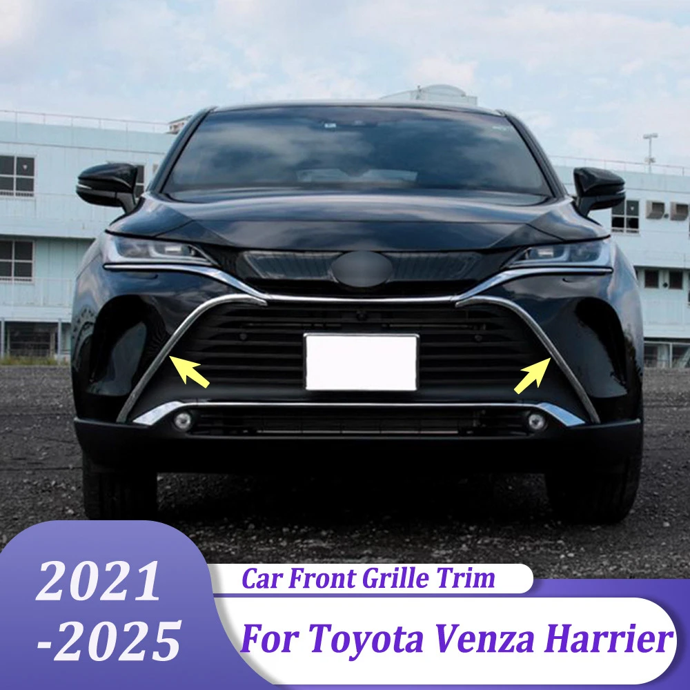 

Front Side Grille Grill Cover Trim Car Styling Molding Accessories For Toyota Venza Harrier 2020 2021 2022 2023 2024 2025