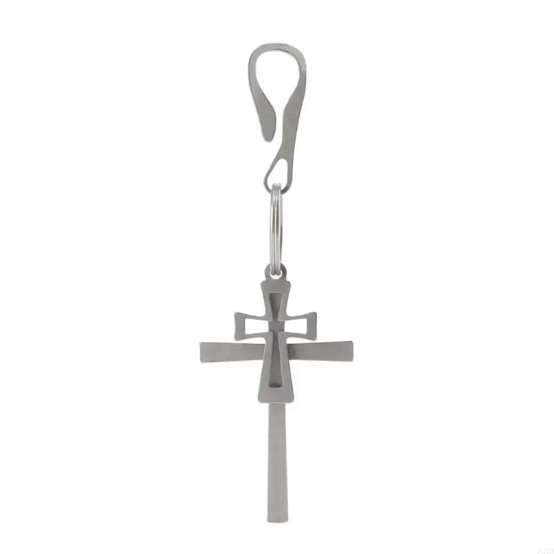 F2TD Trendy Double Crosses Keychain Fashion Accessory for Efficient Key Management and Personalize Styles Enhancement