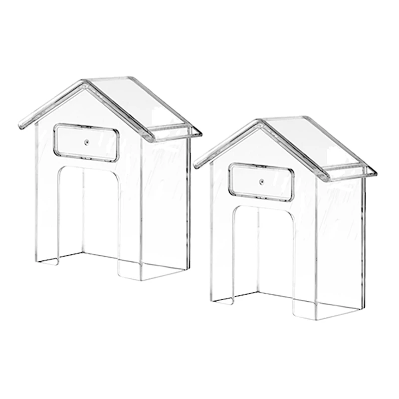 

2 PCS Waterproof Doorbell Cover Clear Outdoor Keypad Cover Plastic Adhesive Outdoor Rings Doorbell Protector Case Durable