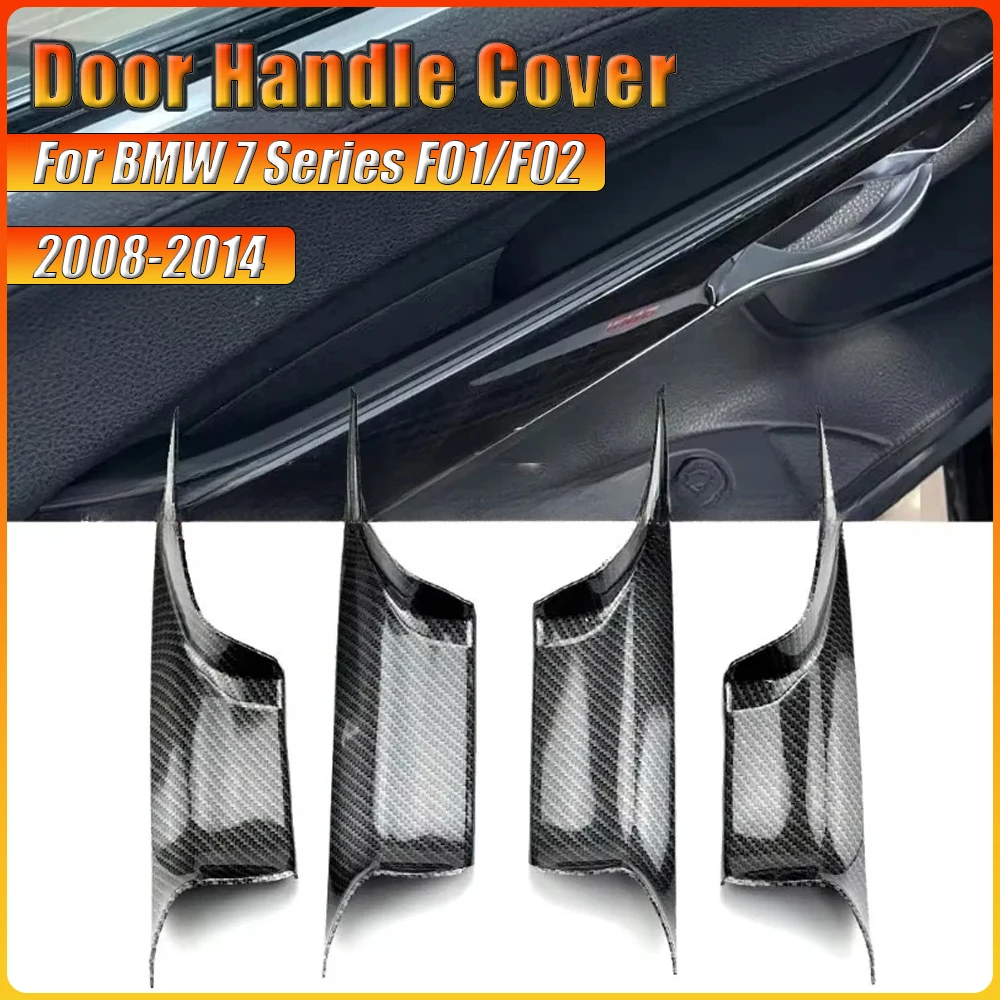 

For BMW 7 Series F01/F02 2008-2015 Carbon Fibre Left/Right Side Door Interior Handle Pull Carrier Cover 51429151212 51419115501