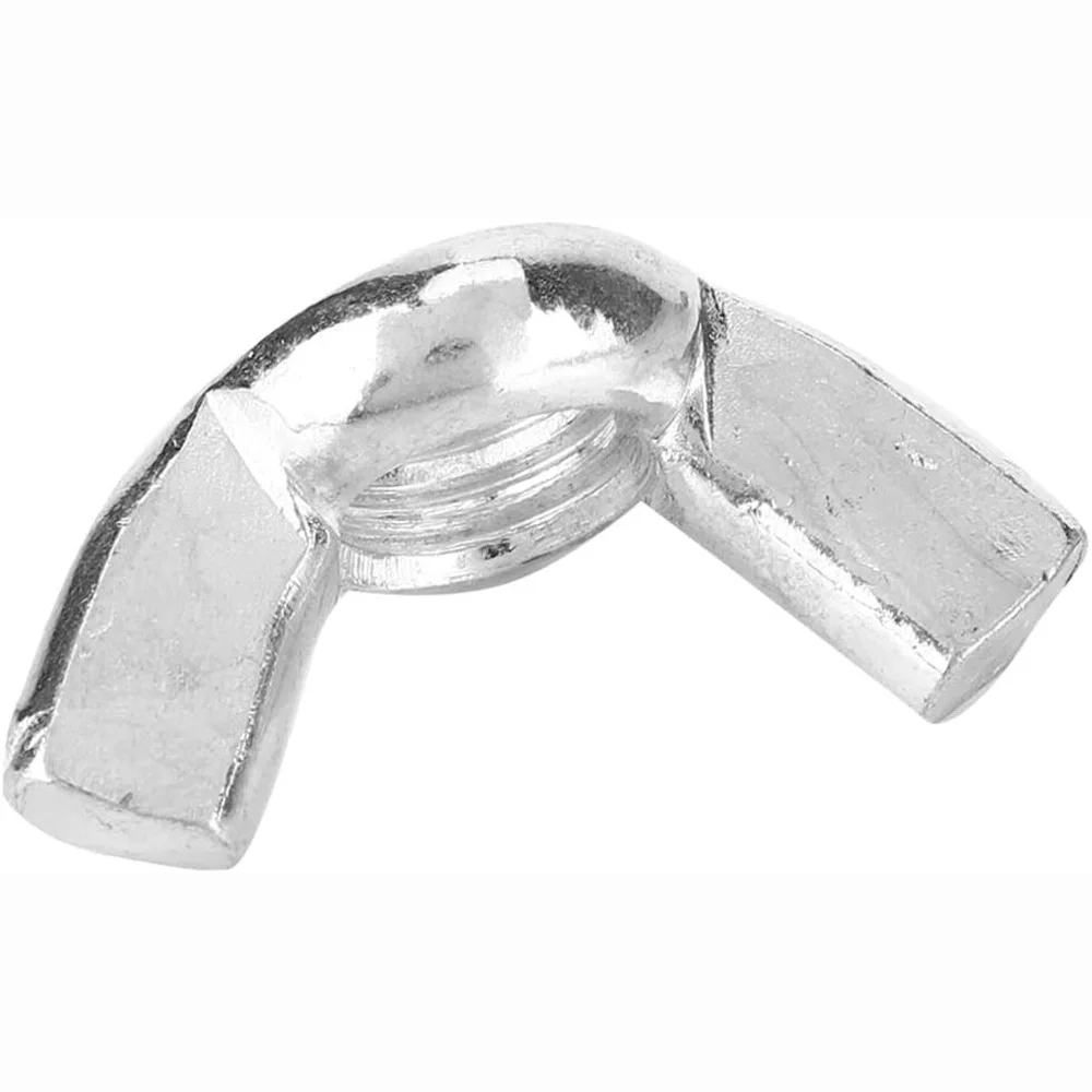 100Pcs Zinc Plated Carbon Steel Wing Nuts Assortment, Hand Twist Butterfly Nuts Fasteners M3-M12