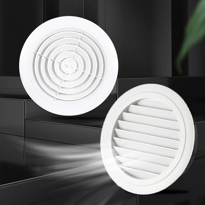 

1PC Adjustable Round Air Ventilation Grill Outlet Cover Ducting Ceiling Wall Hole Air Vent Grille Louver Air Circulation Outlets