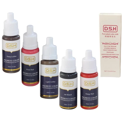 

5 шт., чернила для перманентного макияжа, микропигмент, косметический цвет для микроблейдинга, подводка для бровей, губ, 15 мл