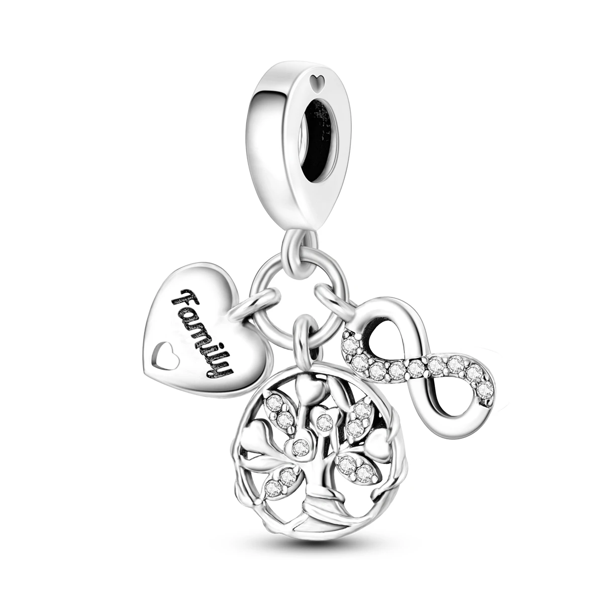 Original 925 Sterling Silver Eternal Symbol Tree of Life Pendant Beads Fit Brand Bracelets Necklaces Women DIY Jewelry