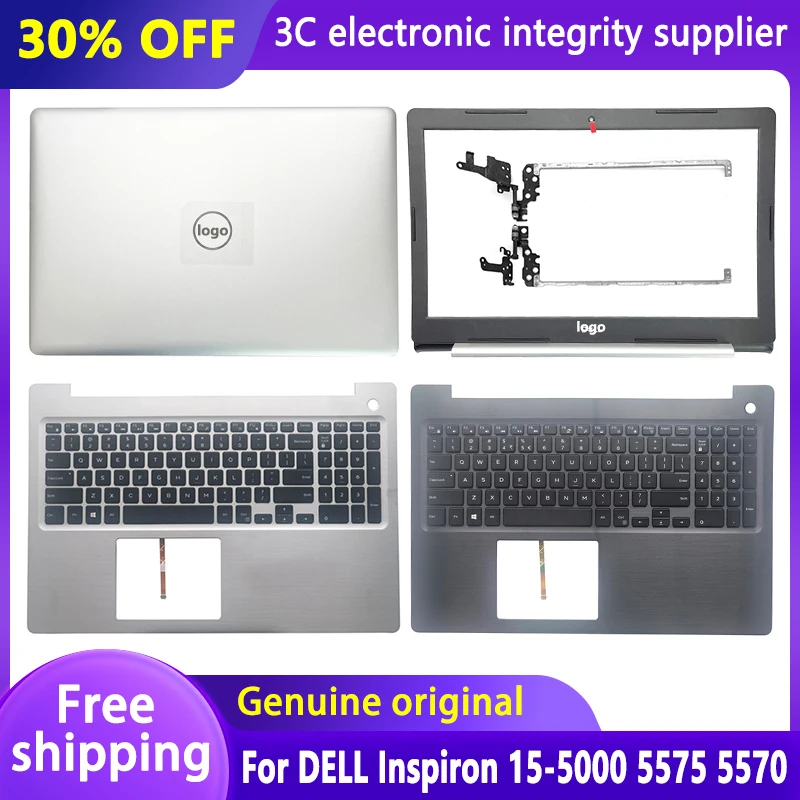 New For Dell Inspiron 15 5000 5570 5575 LCD Back Cover Front Bezel Backlight Keyboard Top Rear Lid 0X4FTD 03PYP2 0MR2KH 08D7T9