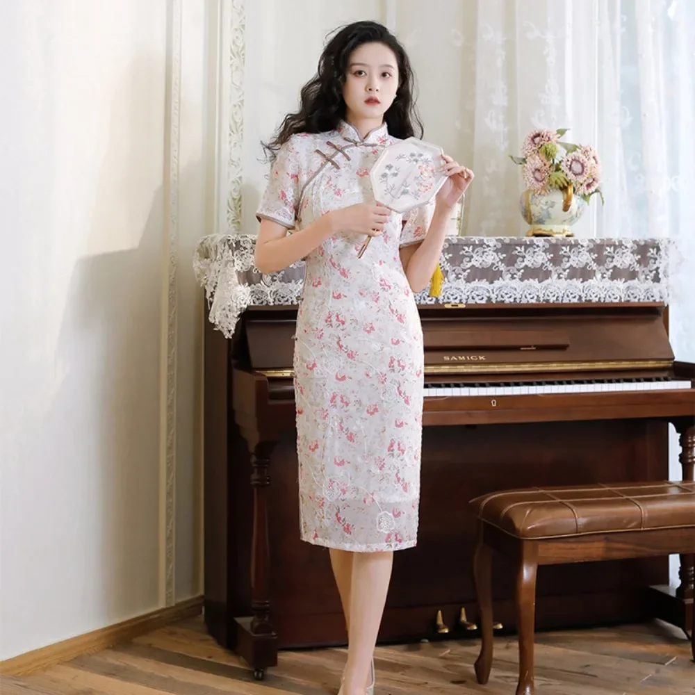 

Traditional Chinese Clothing Cheongsams Chinese Qipao Ethnic Style Fashion Clothes Vintage Dress for Women Clothing Streetwear