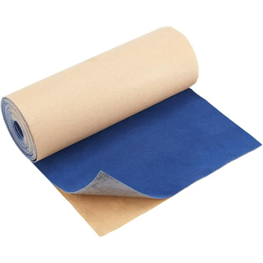 157.5x10 بوصة متوسطة الأزرق ذاتية اللصق المخملية قطيع بطانة لينة المخملية بطانة النسيج لزجة الظهر ورقة لمجموعة صنع المجوهرات