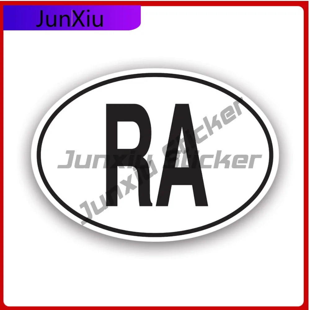 

Ra Argentina Country Code Oval Stickerwaterproof Funny Window Waterproof Vinyl Decal For Refrigerators Creative Protection High