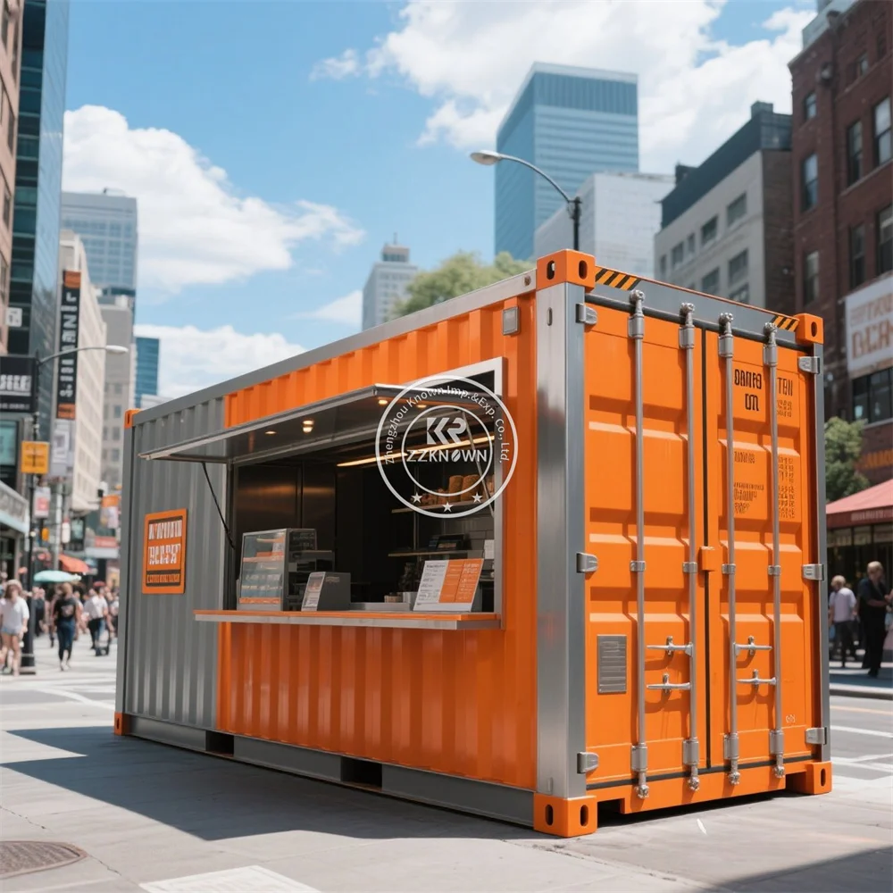 Kedai Kopi Luar Ruangan Toko Makanan Kontainer Bar Kafe Kustom Rumah Prefabrikasi Restoran Jalanan Pizza Toko Makanan Cepat Saji