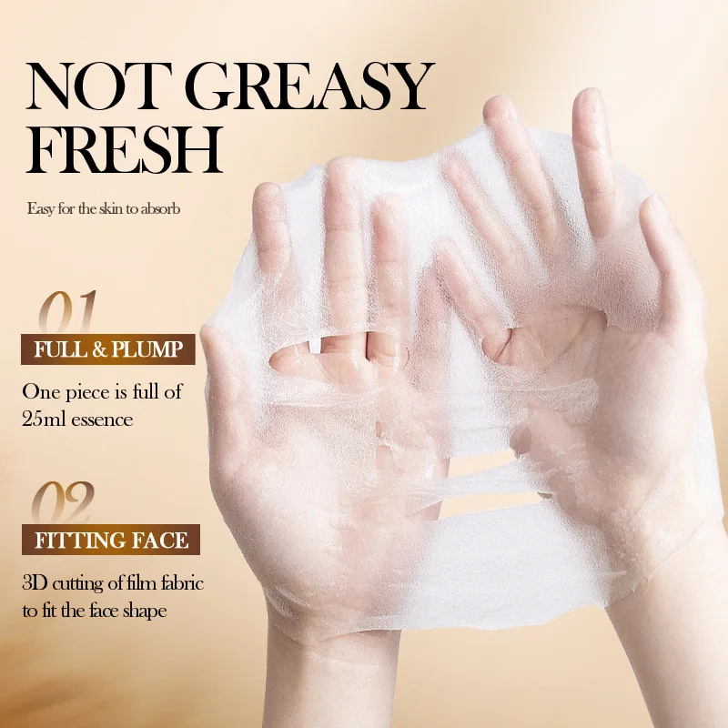 SADOER White Rice Whitening Facial Masks Moisturizing Anti Wrinkles Anti-Aging Hydrating Face Mask Korean Skin Care Cosmetics view 4
