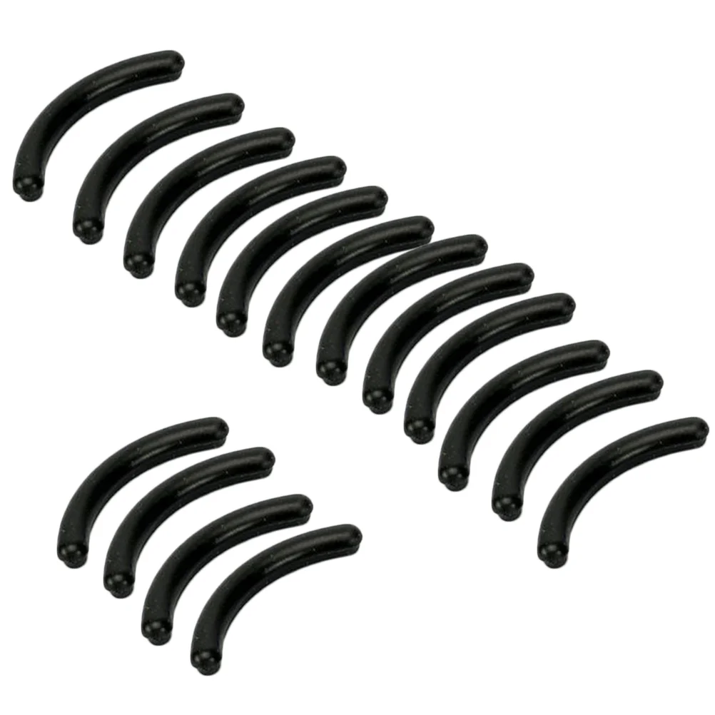 16 Pcs Black Silicone Strips Elastic Curler Pads Refill For Women Eyelash Curler Rubber Cushions Beauty Tools Makeup Accessories