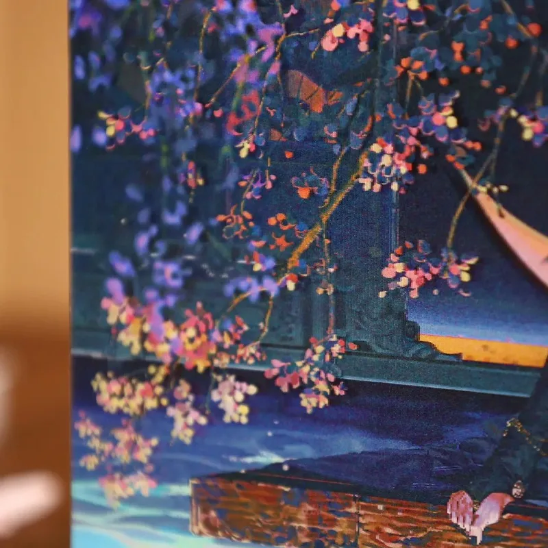 Merchandise di fumetti di benedizione ufficiale del cielo: Xie Lian e Hua Cheng Fan Hua Shui Xie 3D Carta di profondità del volto