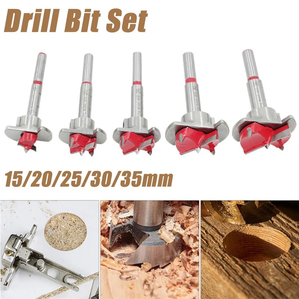 Hinge Hole Opener Boring Forstner Drill Bit Tipped Drilling Woodworking Cutter Positioning Woodworking Hole Saw for Power Tools