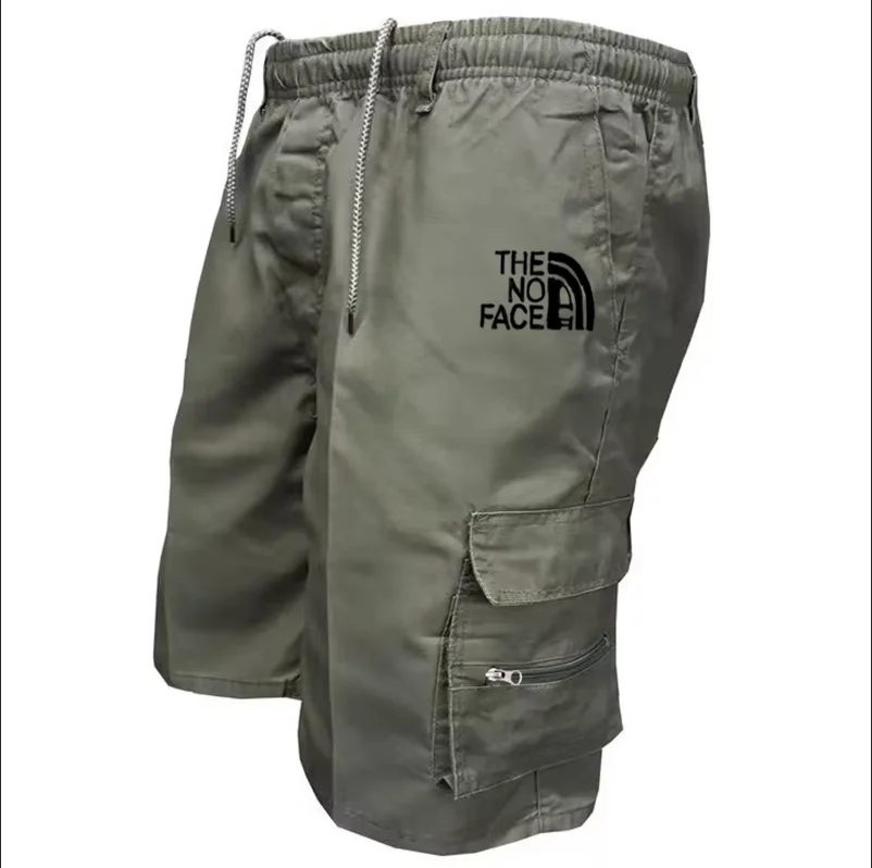 Herren Cargo-Shorts mit Spinnenmuster, Outdoor-Overall, elastischer Bund, Radlerhose, viele Taschen, lockere Passform, Arbeits- und Strandshorts, Sportshorts. – Detail 5