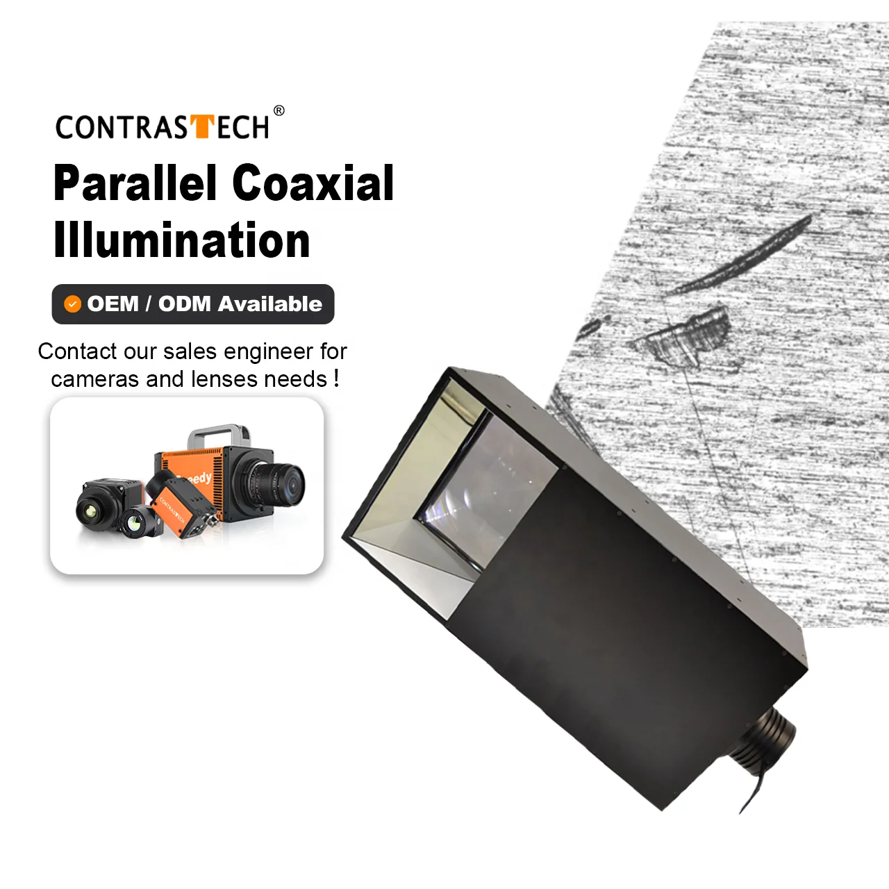 CPL Series Parallel Coaxial Illumination Special Optical System Inspection Indentation Scratches on Flat Hardware