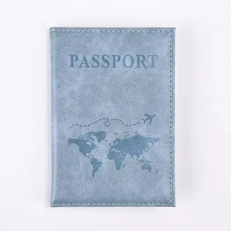 Funda protectora para pasaporte y billete de viaje para hombre y mujer, tarjetero de identificación, cartera, monedero, nueva funda Vintage de cuero