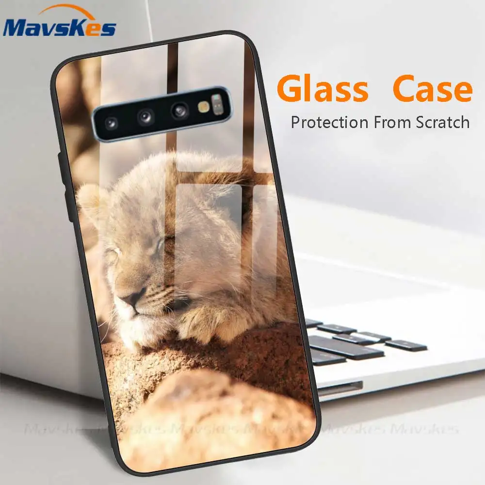 Tempered Glass Phone Case For Samsung Galaxy S10 S9 S8 Plus S7 Edge Lite S10E S20 FE S22 Plus Ultra 5G Cases Back Cover Silicone