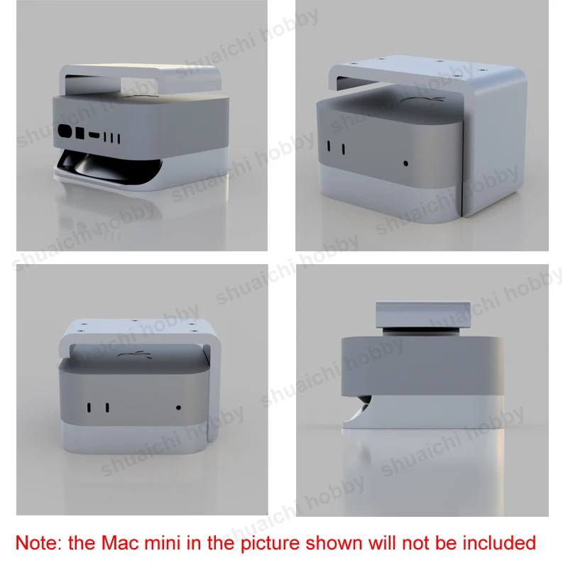 Support de bureau sous le bureau avec filtre HEPA, pièces de base anti-poussière pour Mac Mini m4, famille d'animaux de compagnie, 1 ensemble, PLA conflicket, 2024