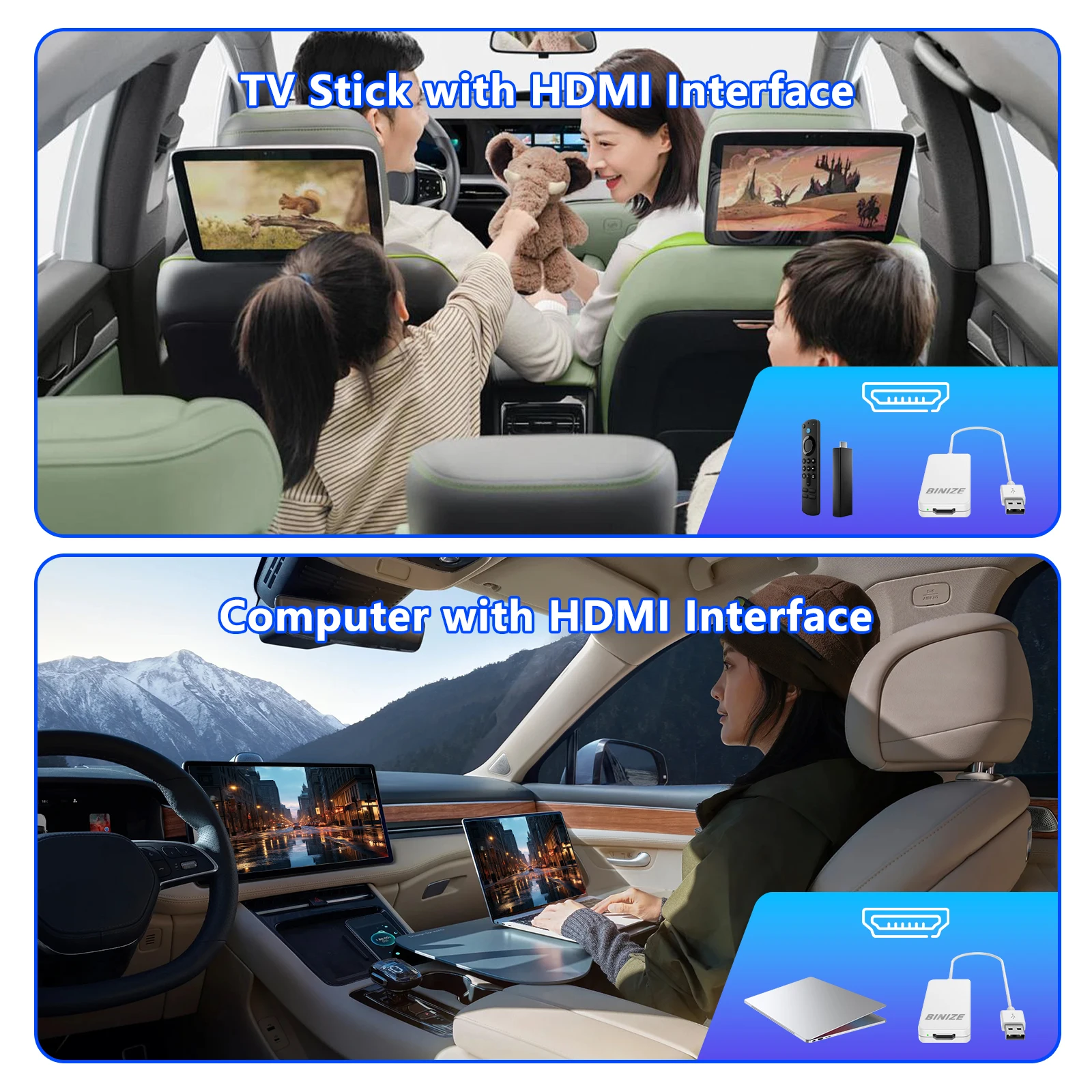 Binize CarPlay ke HDMI Adapter, untuk kabel CarPlay mobil HDMI Video Output TV konverter komputer kotak Mirroring Plug And Play