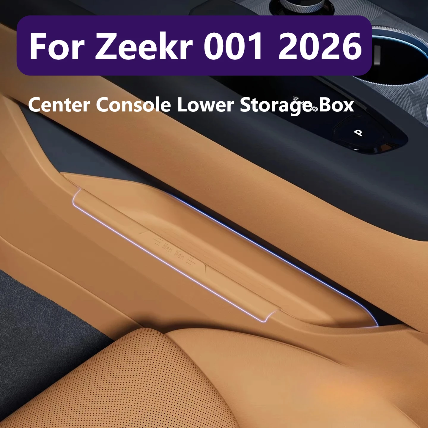 

For Zeekr 001 2026 Central Control Lower Storage Box Armrest Storage Organizer Interior Accessories