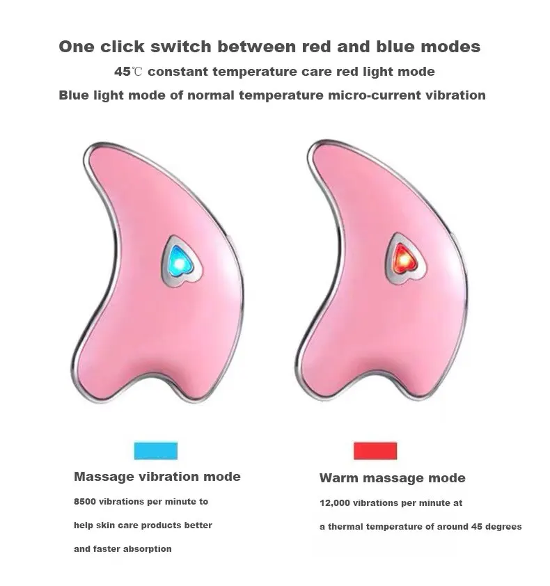 Điện sưởi ấm gua SHA mặt massager EMS Microcurrent mặt cạo công cụ chống nếp nhăn đôi cằm da mặt nâng thiết bị