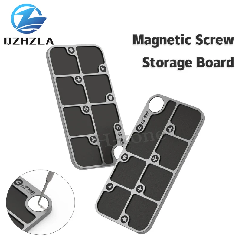 QZLAHZ 7-Zone Alloy Magnetic Combination Screw Storage Pad With Partition Organizer For Screw Management CNC Alloy Tool Holder