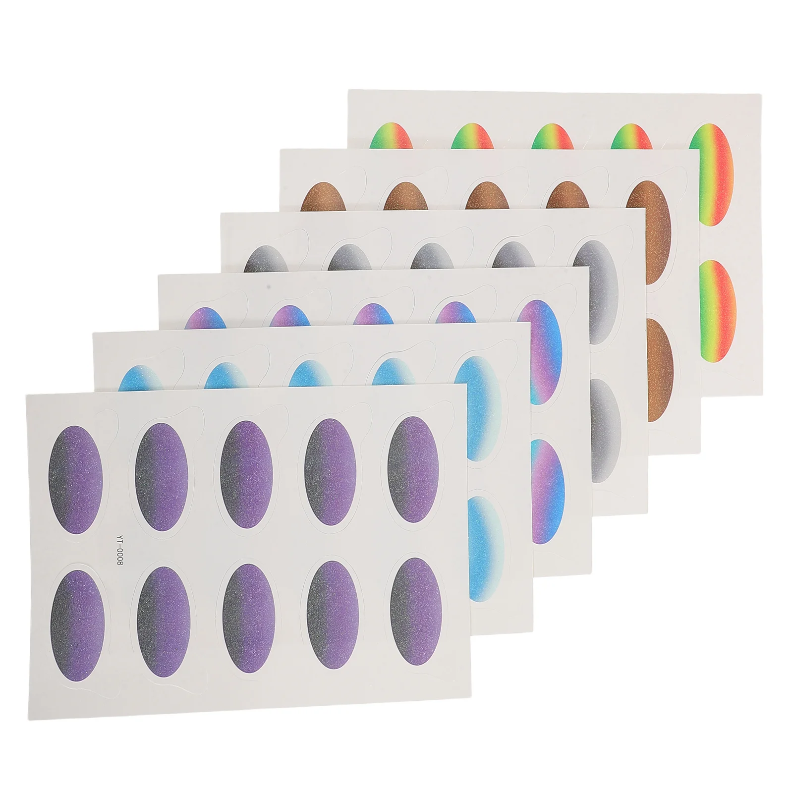 

6 Sheets Waterproof Eyeshadow Stickers Temporary Gradient Eye Makeup Party Festival Cosplay Decoration Accessories