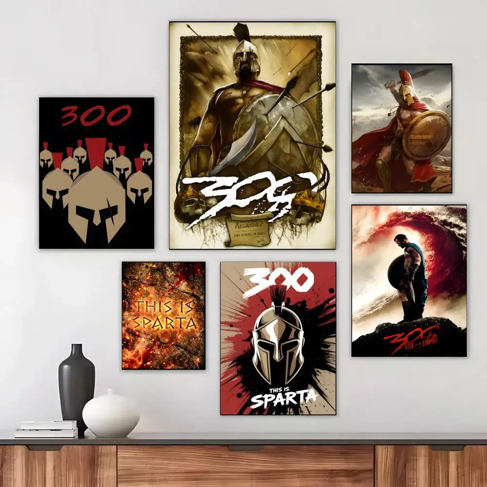 300 Sparta warrior wall art Poster Modern Aesthetic Wall Art Print Minimalist Bedroom Living Room Home Decor Gift
