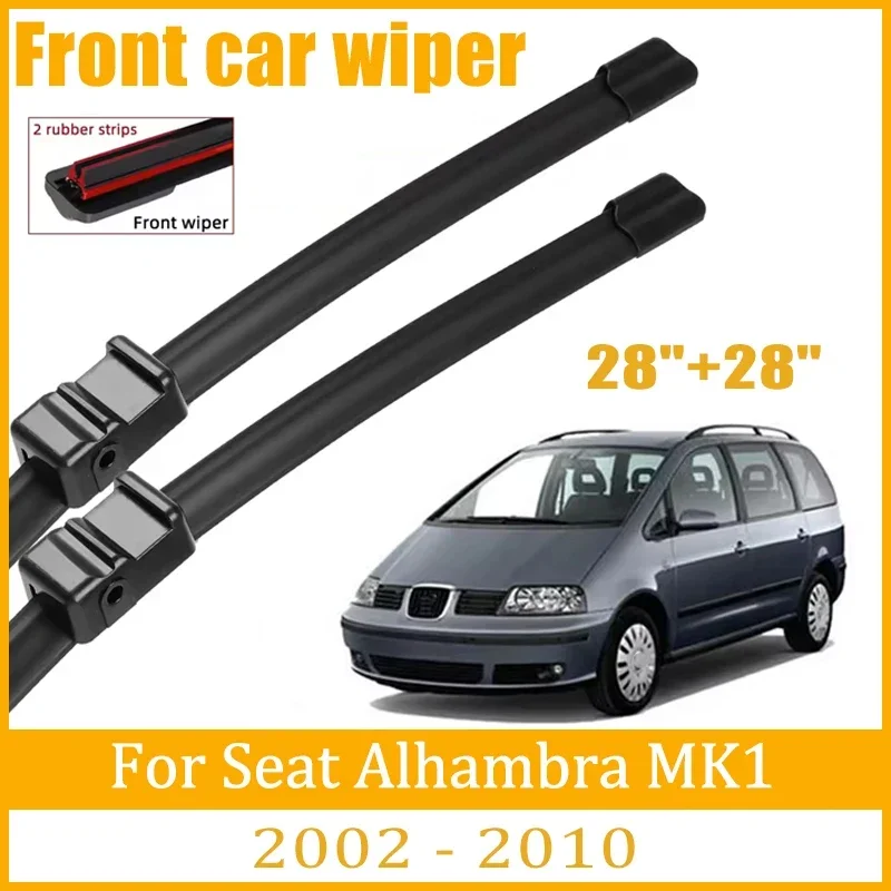 

For Seat Alhambra MK1 2002-2010 2003 2004 2005Wiper Front Wiper Blades Windshield Windscreen Window Brush 28"+28"Car Accessories