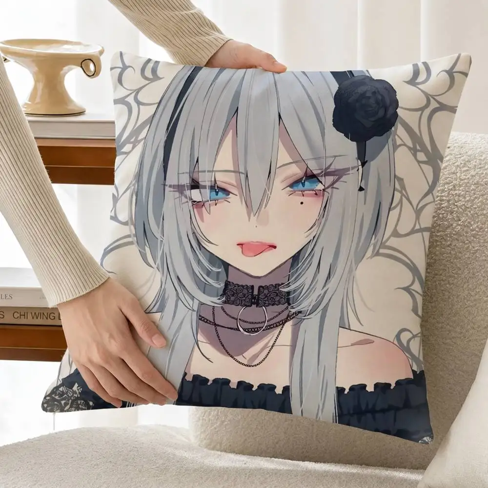 so Cute H-Haimiya Senpai Customizable Square Pillow case Double Sided Print Sofa Bedroom Decor Cushion Cover
