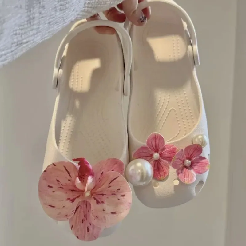 Elegant Pearl Flower Shoe Charms Set Designer Ballet Clogs Mary Jane Shoe Decorations Women Summer 2026 Shoe Accessories