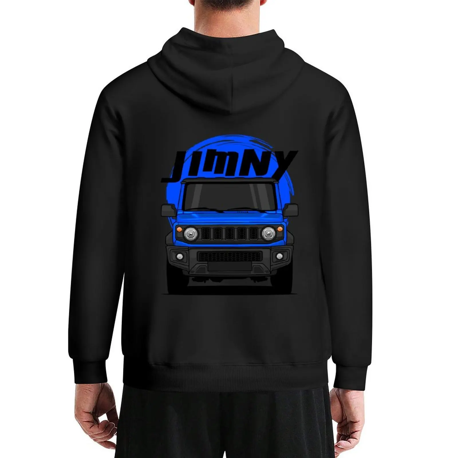 

Front Blue Jimny Off Road Hoodie men's winter sweater clothes for men mens clothing autumn jacket men men's hoodie sweatshirt