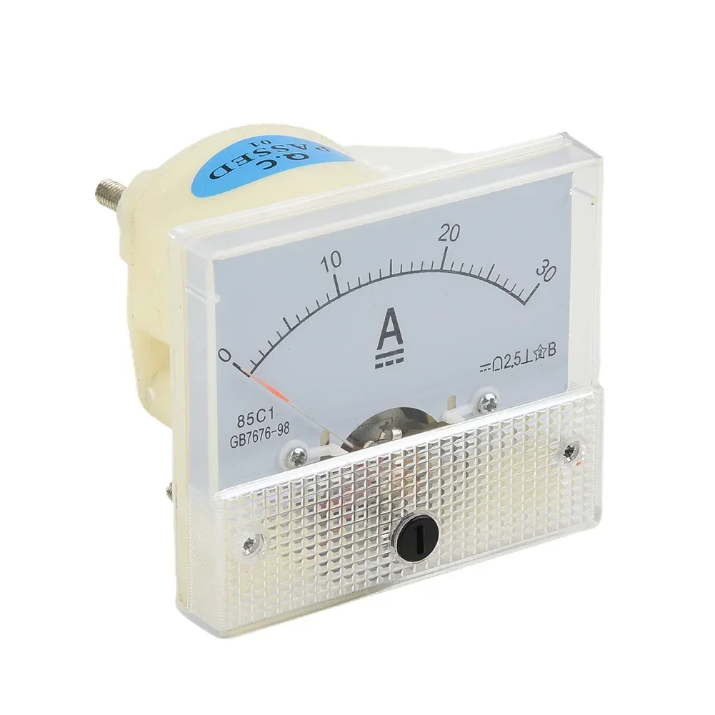 30A AMP Analog Ammeter Ammeter Panel Analog 1pcs Electronic Components Plastic White To Measure Electrical Current