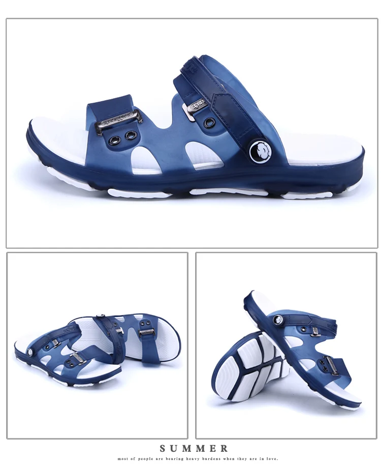Men\'s Slippers EVA Summer Outside Sandals Lightweight Soft Sole Beach Slippers Casual Slide Mens Shoes Big Size 38-45Jelly Shoes