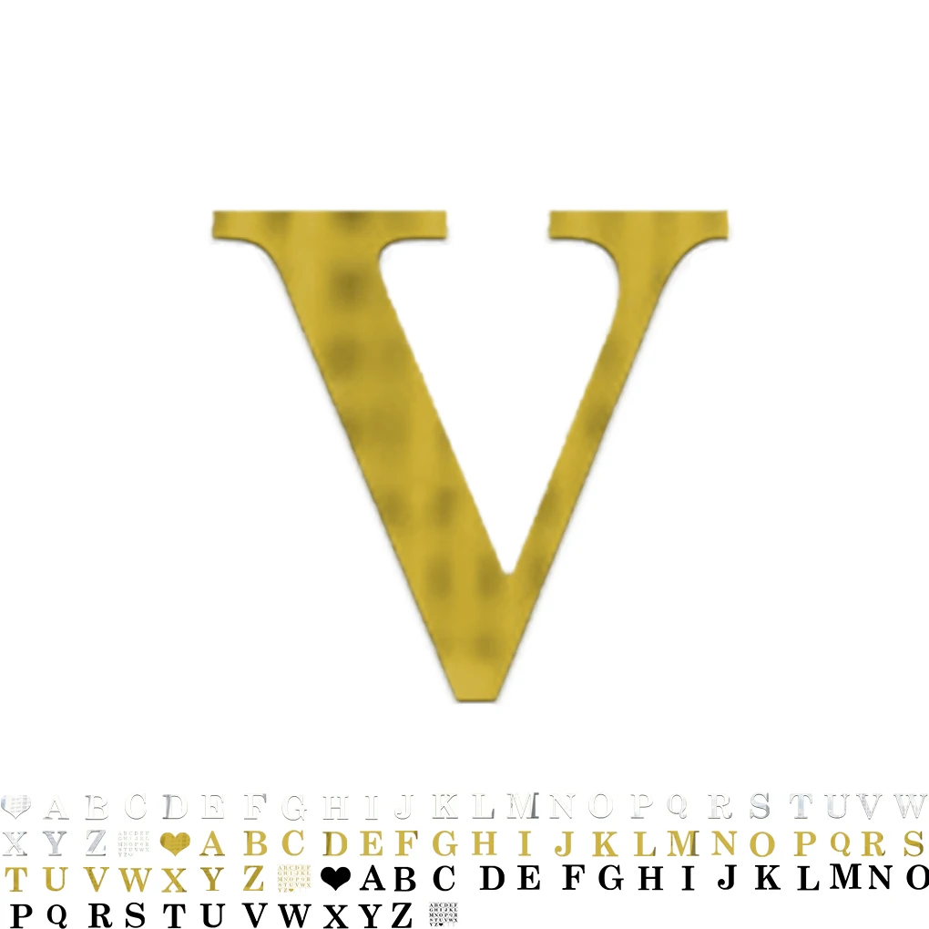 Pegatina de espejo con letras en inglés, calcomanías con espejo del alfabeto acrílico 3D, papel tapiz para decoración del hogar y habitación DIY