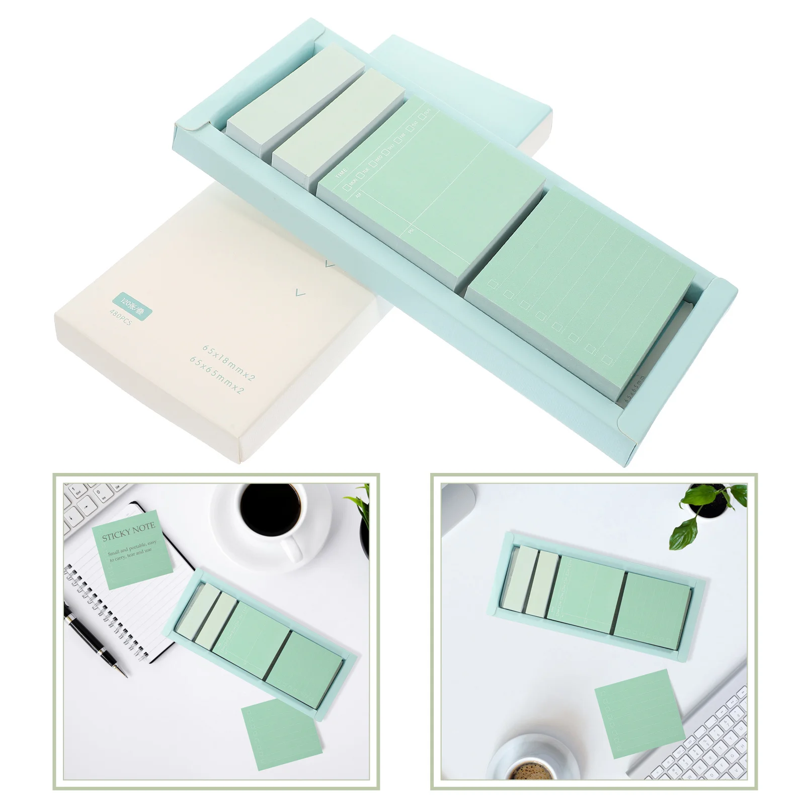 1 Box Sticky Tabs Memo Pads Self Adhesive Waterproof Portable Decorative Multi Use Practical Reminder Stickers