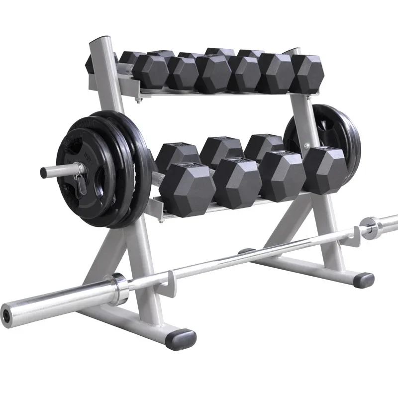 

Cheap Gym Home Fitness Multi-function Double Hex Dumbbell Storage Barbell Weight Plate Rack