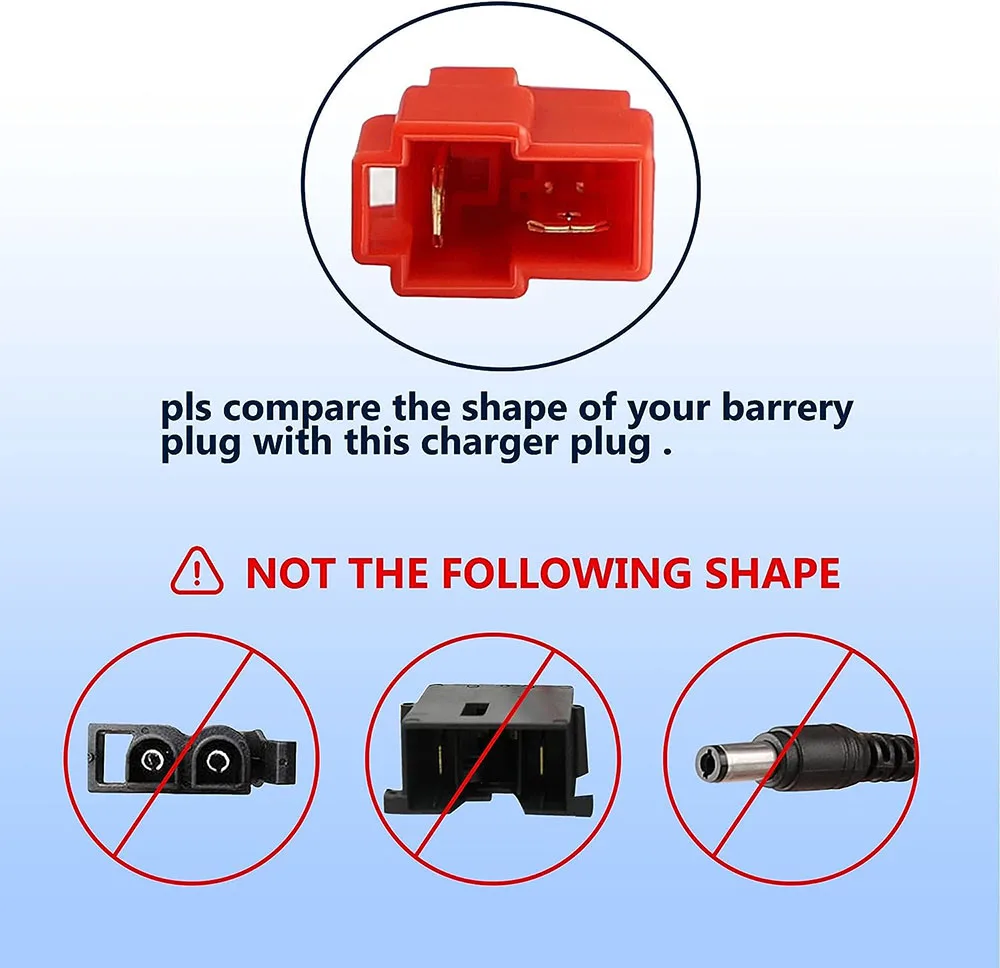 12V 1A Battery Charger for Ride On Toys, SL12-07-02 12 Volt Electric Car Riding Toy Battery Power Adapter Square Plug