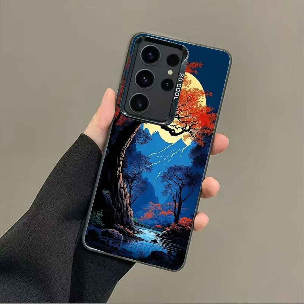 

Night view case for Galaxy S25 S24 S23 S22 S21 S20 Ultra/ FE/Plus shock-proof rear cover anti-fingerprint